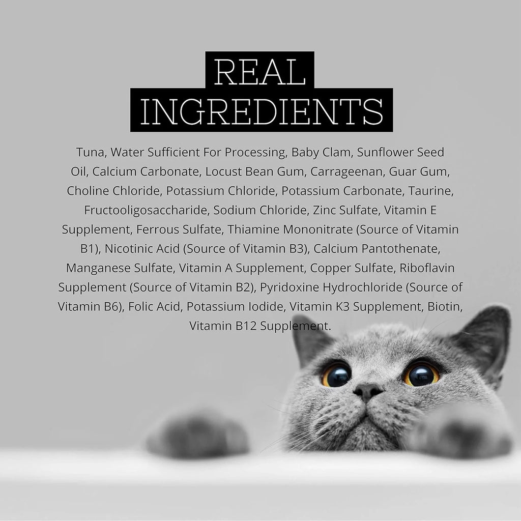 Premium Tuna & Clams in Aspic Grain-Free Wet Cat Food 2.82Oz, Case of 24